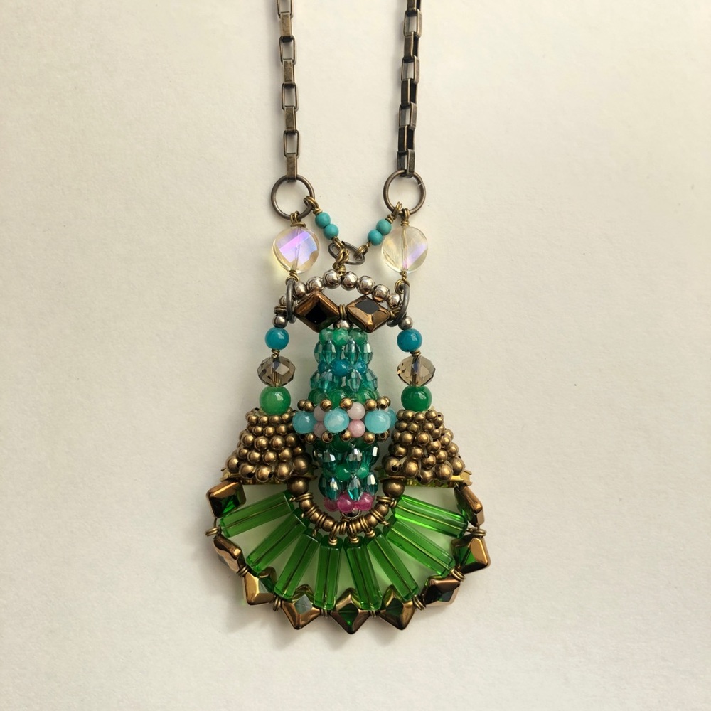 Anthropologie Pam Hiram Colorful Beaded Necklace